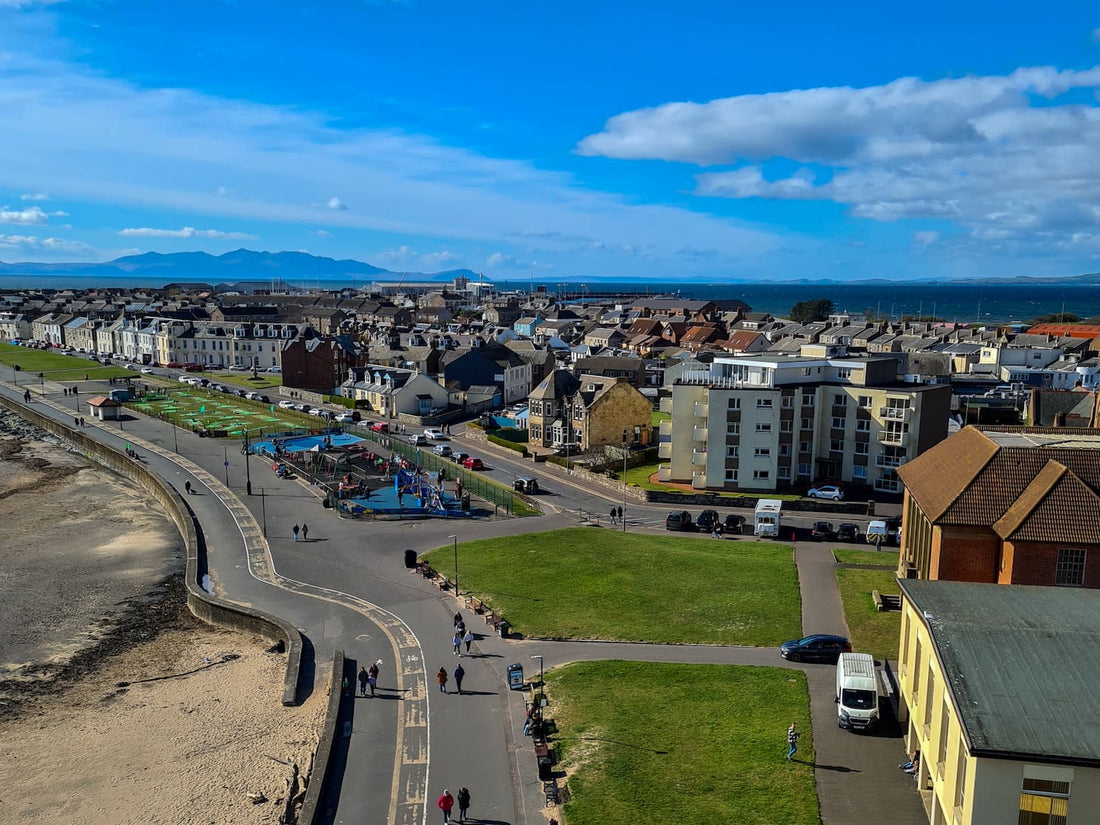 Troon coastline in Scotland, the landscape that inspires Bianca O’Neill’s handmade jewellery practice.